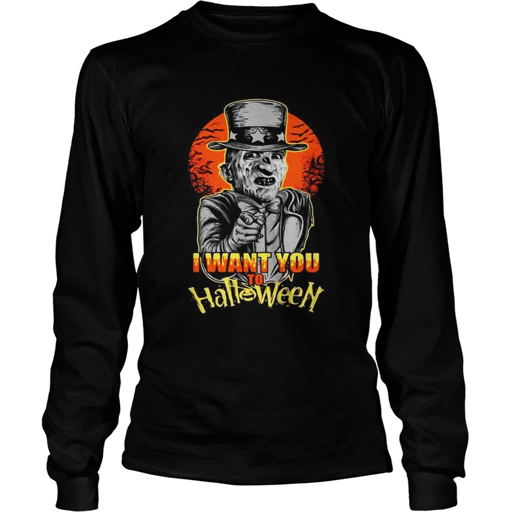 Uncle Sam Freddy Krueger I want you to Halloween LongSleeve