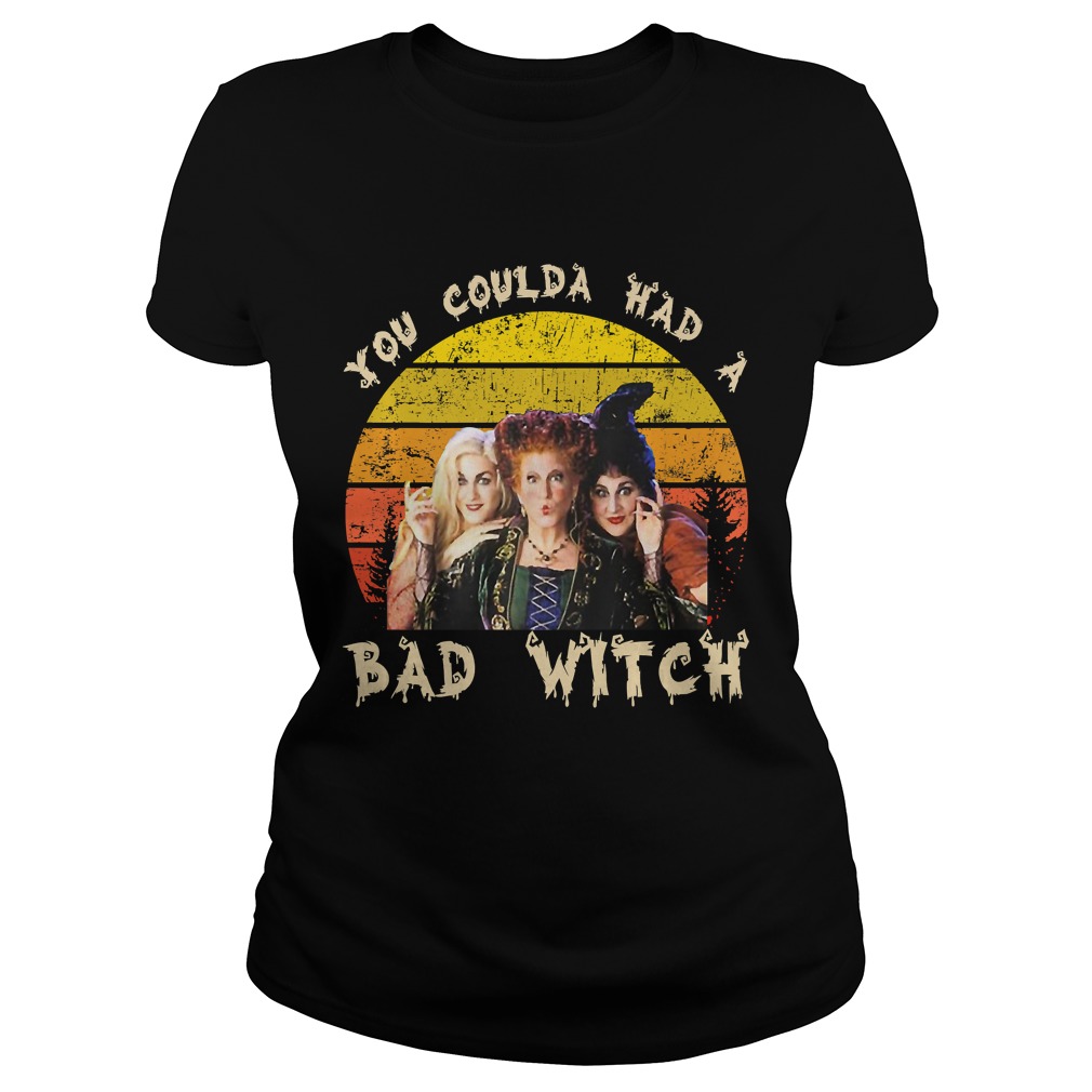 Vintage You Coulda Had a Bad Witch Halloween FunnyPremium TShirt Classic Ladies