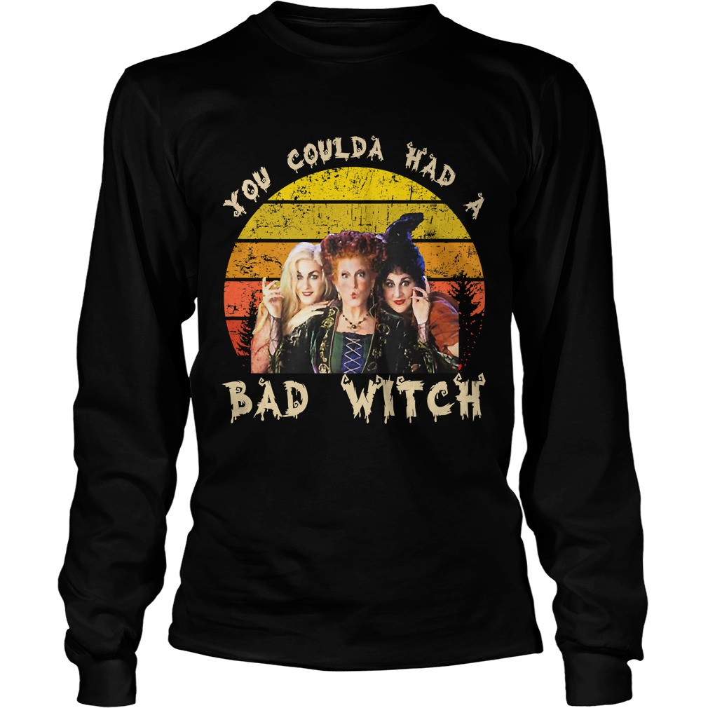 Vintage You Coulda Had a Bad Witch Halloween FunnyPremium TShirt LongSleeve