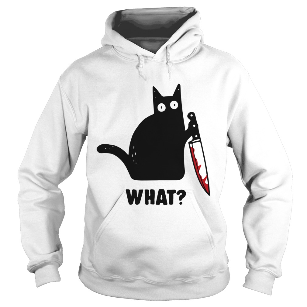 What Black cat hold knife Hoodie