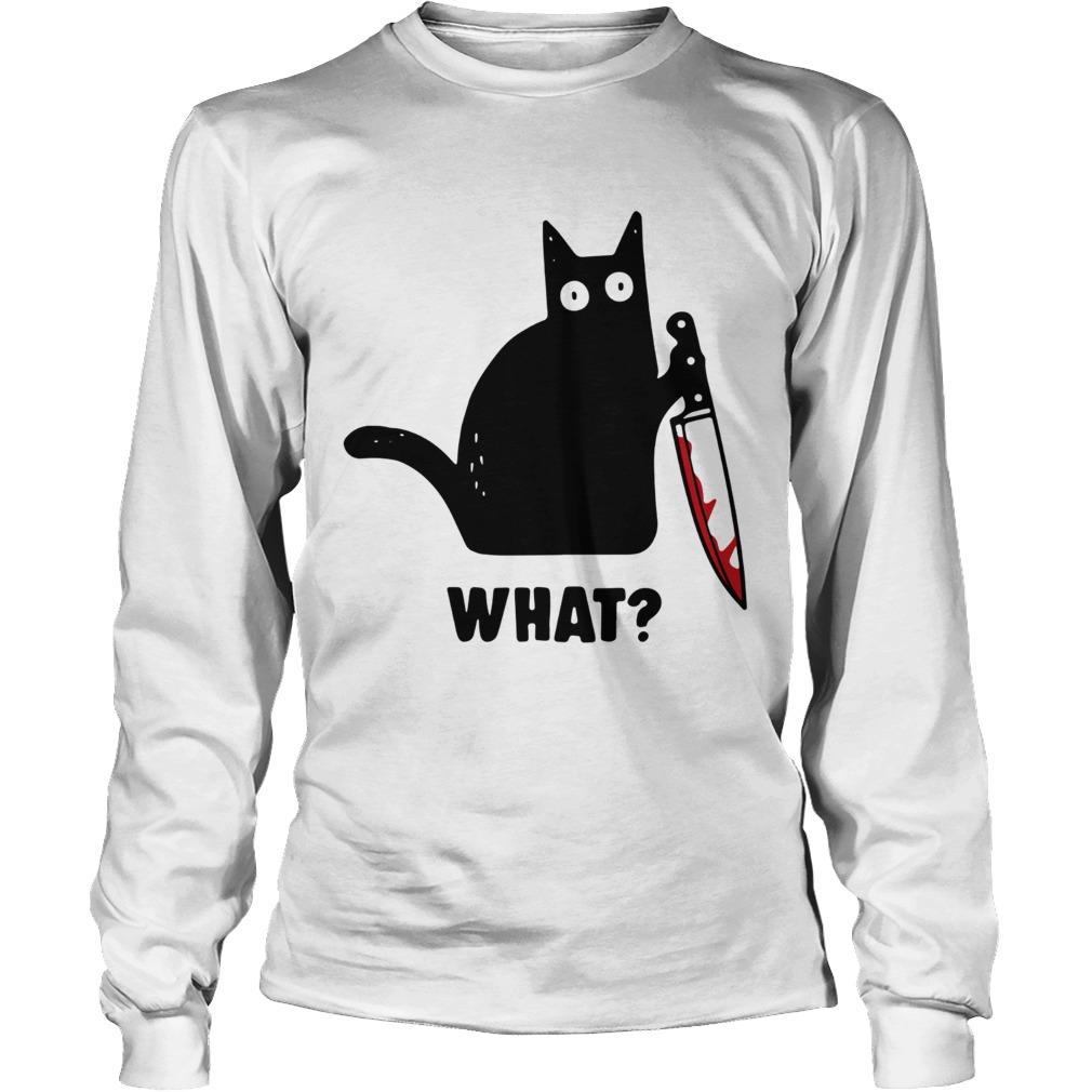 What Black cat hold knife LongSleeve