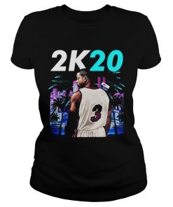 Wintertee 2K20Wade 3 Miami Basketball Jersey for Shirt Classic Ladies