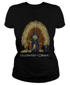 Witch Brooms Throne Funny HalloweenTShirt Classic Ladies