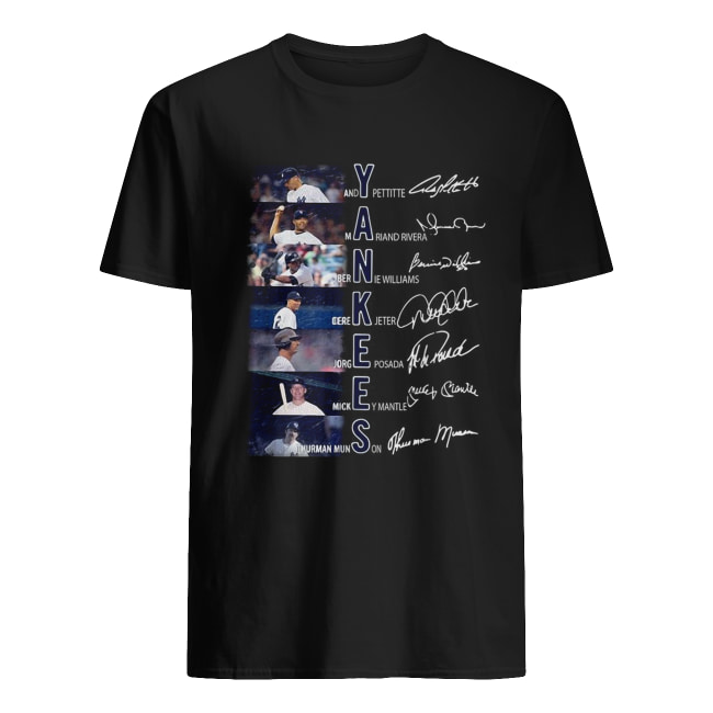 Yankees Andy Pettitte Mariano Rivera Bernie Williams signature shirt