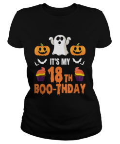 1571796006Halloween 18th Birthday Boo-thday T-Shirt Classic Ladies