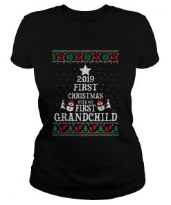 2019 First Christmas with my first grandchild ugly christmas  Classic Ladies