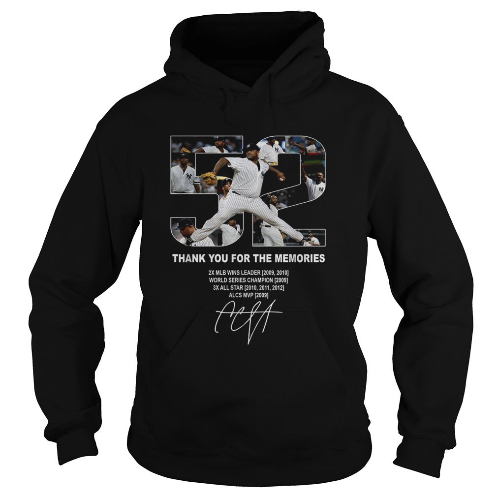 52 CC Sabathia Stats thank you for the memories Hoodie