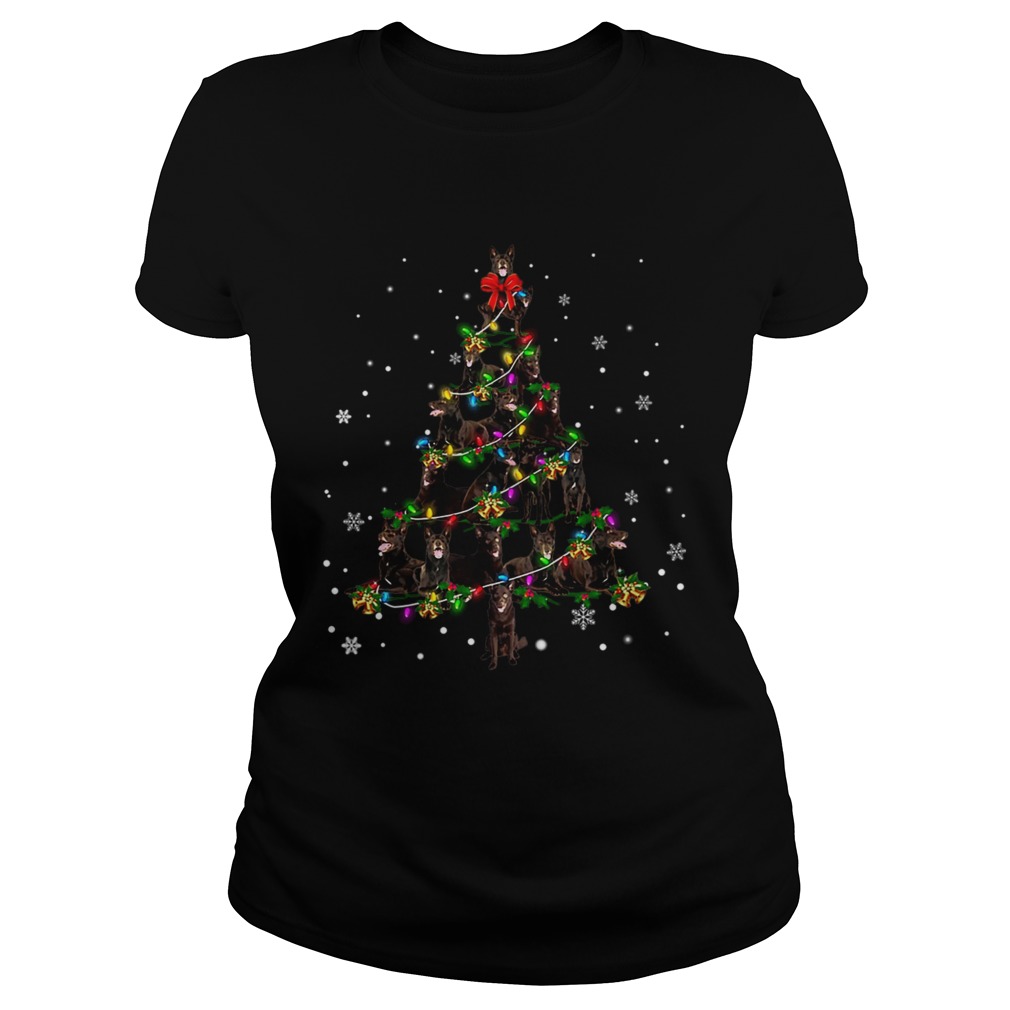 Australian Kelpie Christmas Tree TShirt Classic Ladies