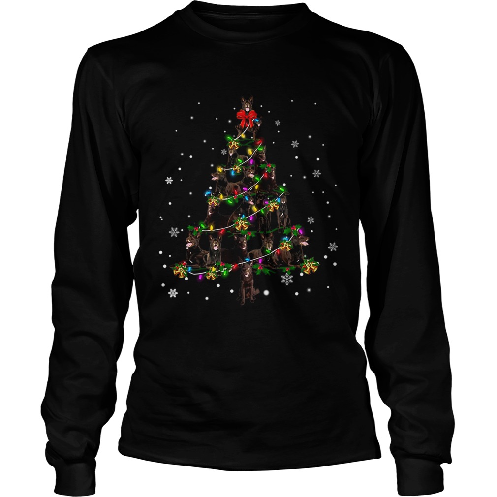 Australian Kelpie Christmas Tree TShirt LongSleeve