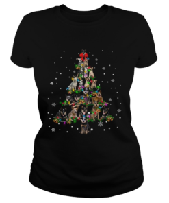 Australian cattle dog Christmas Tree TShirt Classic Ladies