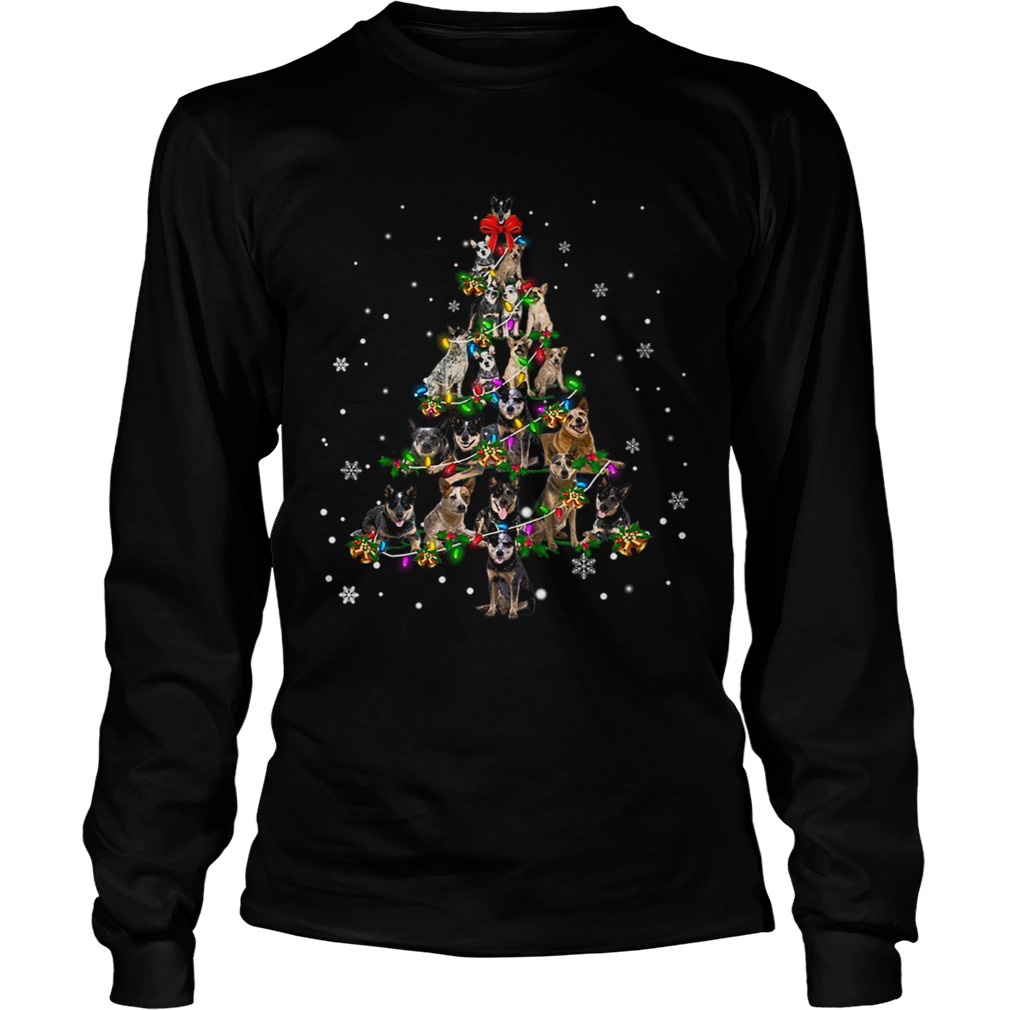 Australian cattle dog Christmas Tree TShirt LongSleeve