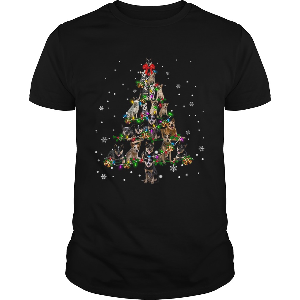 Australian cattle dog Christmas Tree TShirt