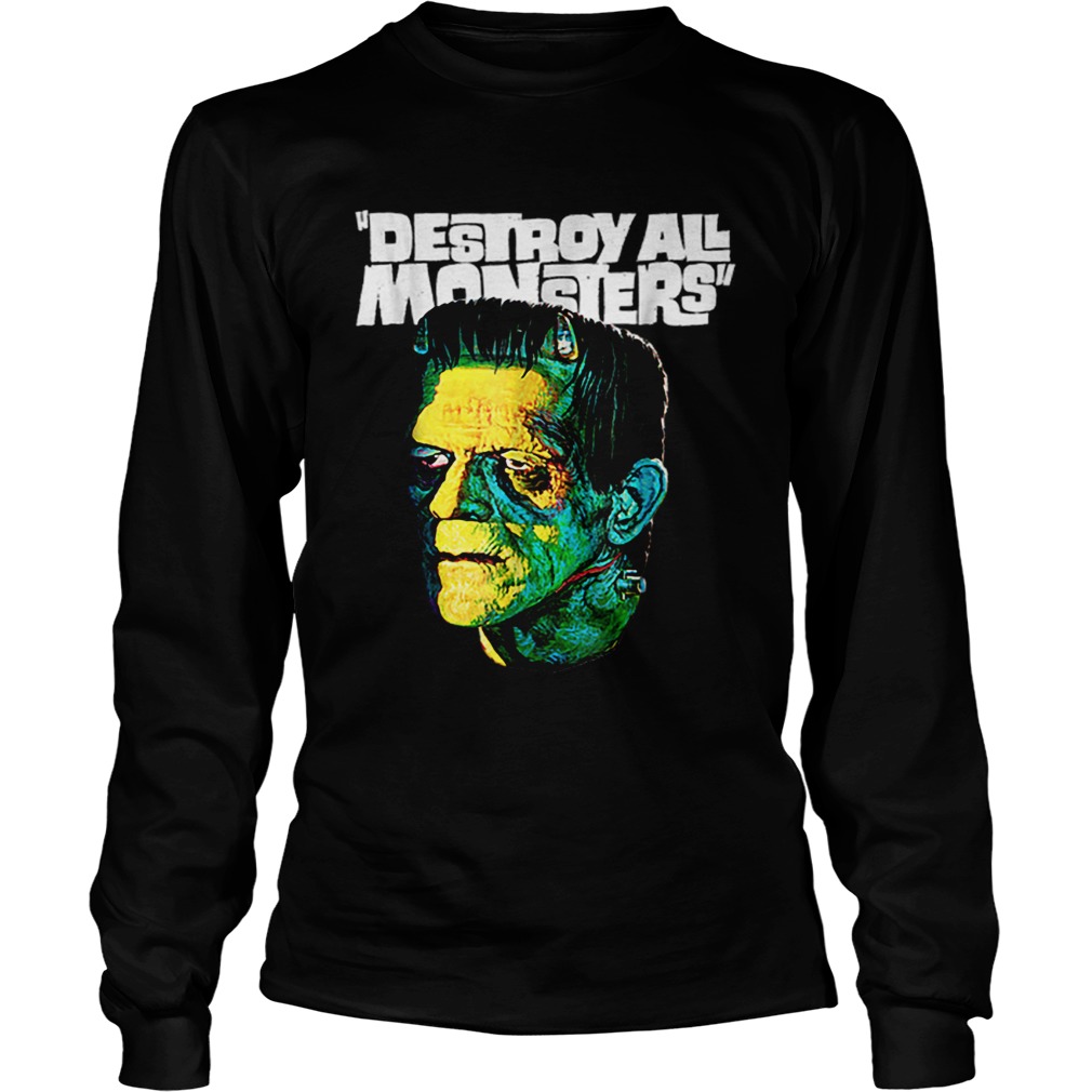 Awesome Vintage Frankenstein Halloween Party Horror Movie LongSleeve