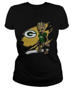 Baby Groot Green Bay Packers  Classic Ladies