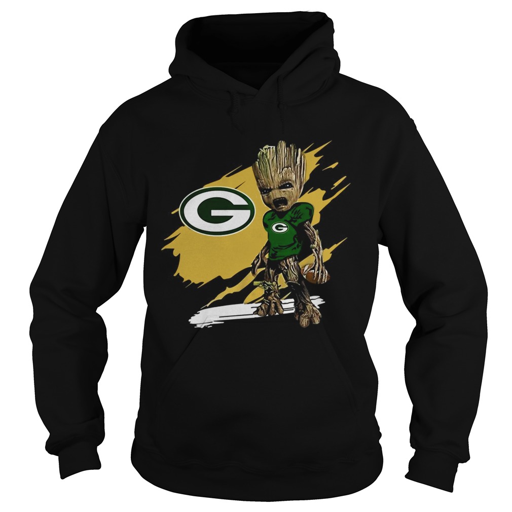 Baby Groot Green Bay Packers Hoodie