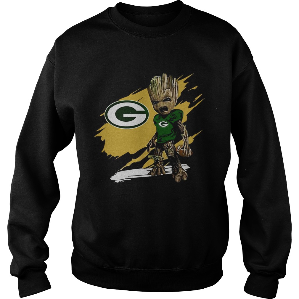 Baby Groot Green Bay Packers Sweatshirt