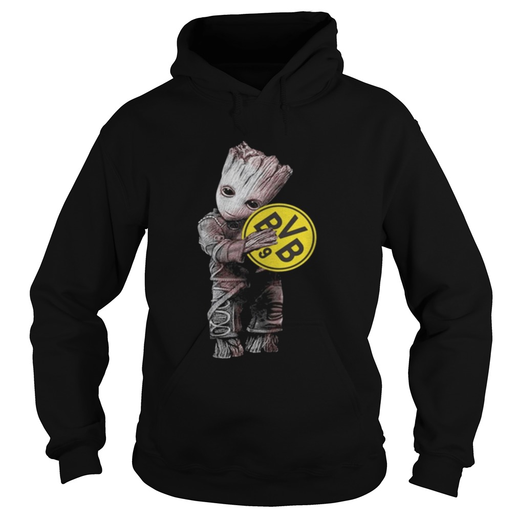 Baby Groot hug Borussia Dortmund Hoodie