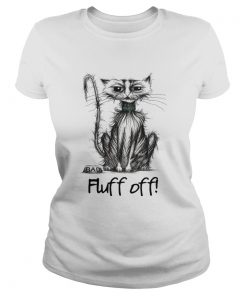 Back Cat Fluff Off TShirt Classic Ladies