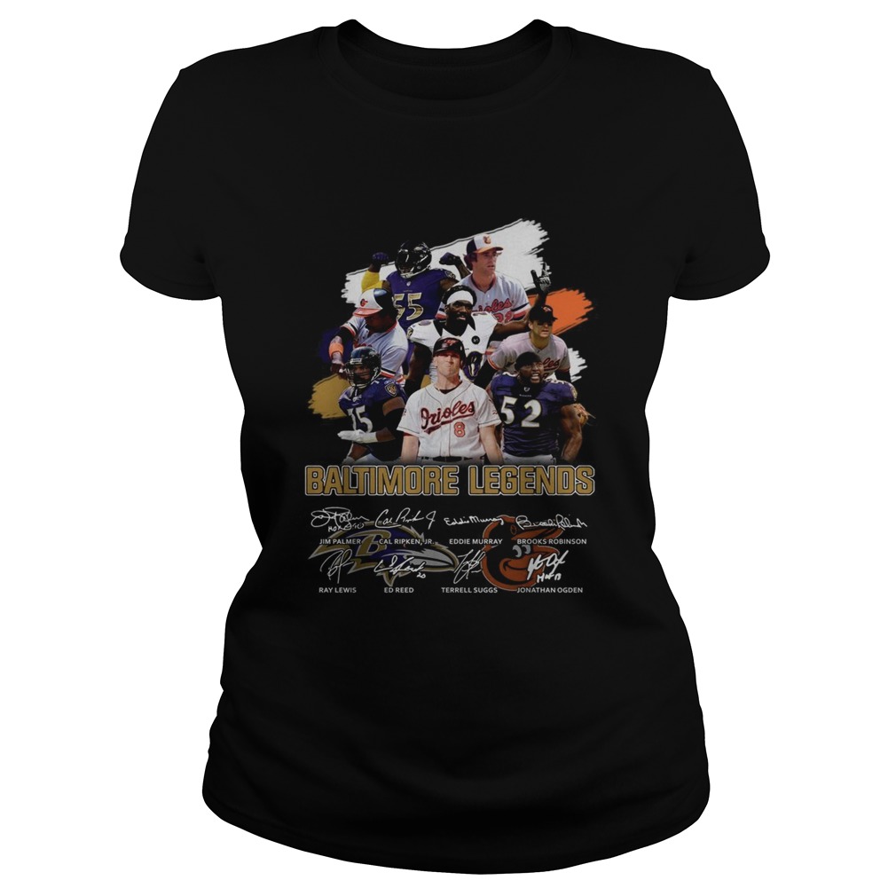 Baltimore Ravens Legends team player signatures Classic Ladies