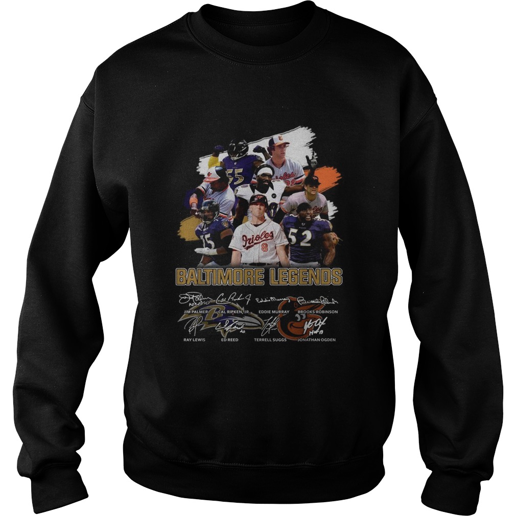 Baltimore Ravens Legends team player signatures Sweatshirt