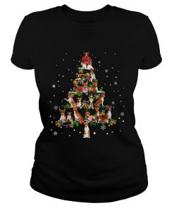 Basenji Christmas Tree TShirt Classic Ladies