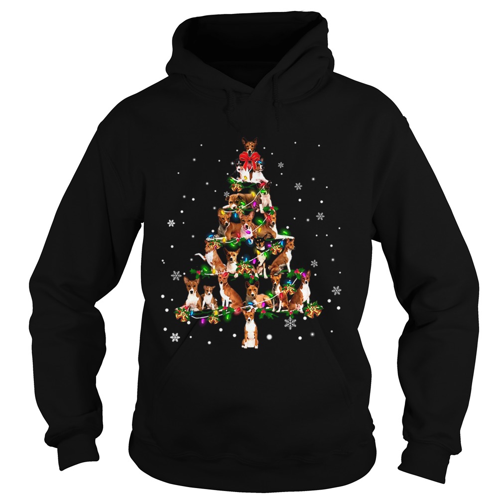 Basenji Christmas Tree TShirt Hoodie