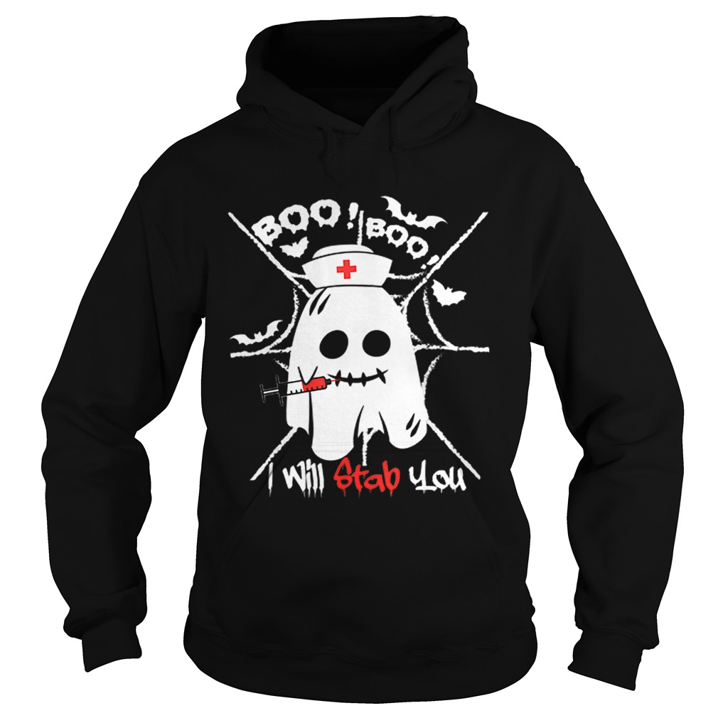 Beautiful Boo Boo I Will Stab You Ghost Nurse Funny Halloween Hoodie