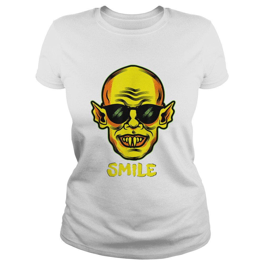 Beautiful Im Fine You Smile Zombie Halloween Vampire Graphic Classic Ladies