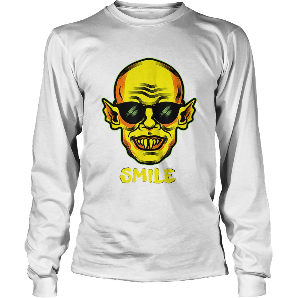 Beautiful Im Fine You Smile Zombie Halloween Vampire Graphic LongSleeve