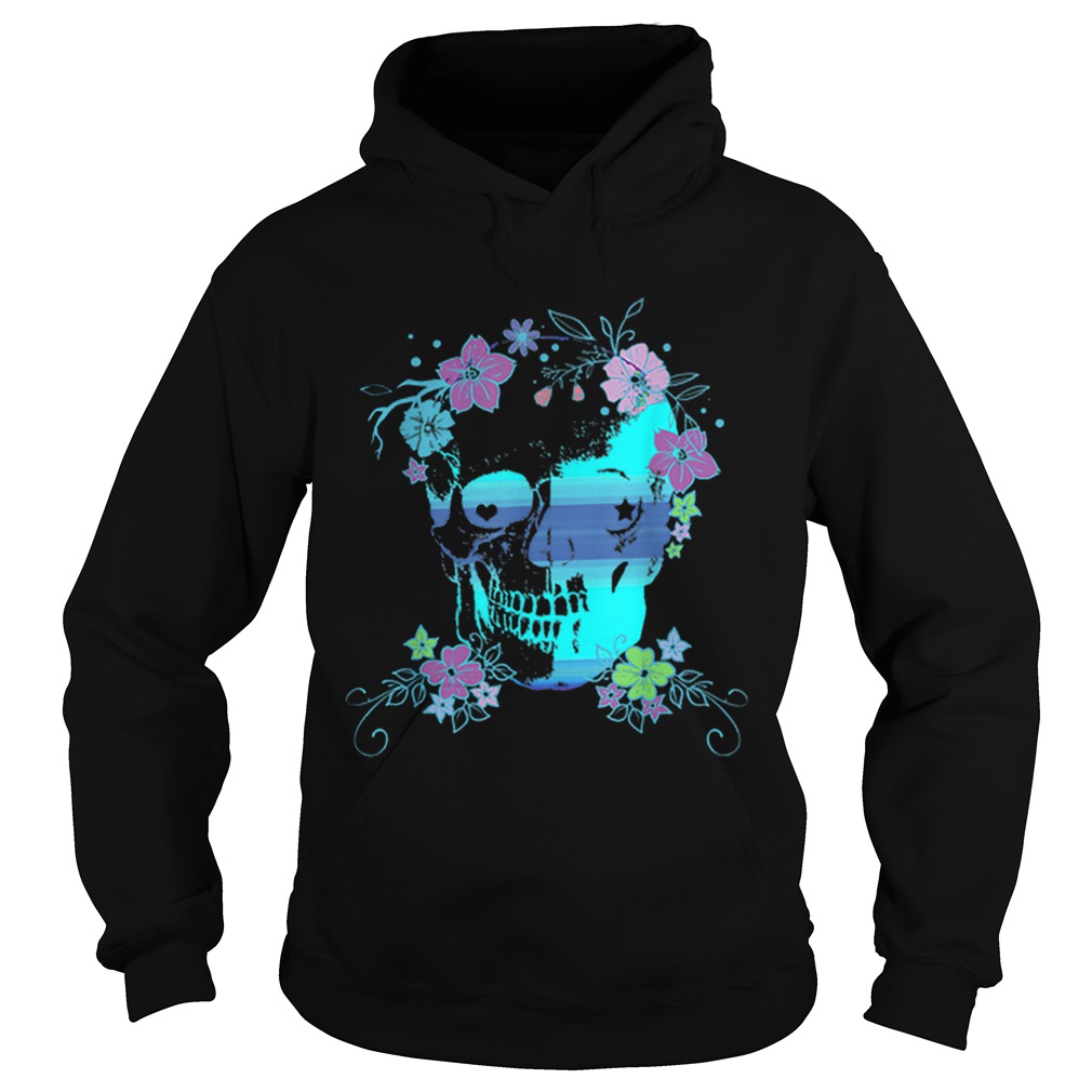 Beautiful Skull and Flowers Halloween Rave Concert Hoodie