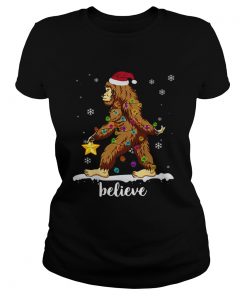 Bigfoot Christmas Tree Believe T Classic Ladies