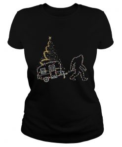 Bigfoot camper christmas tree t Classic Ladies