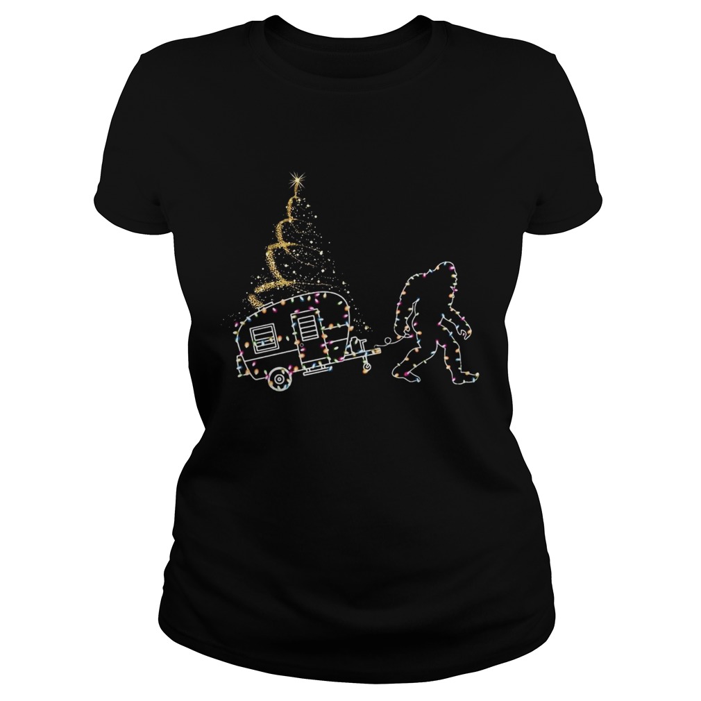 Bigfoot camper christmas tree t Classic Ladies