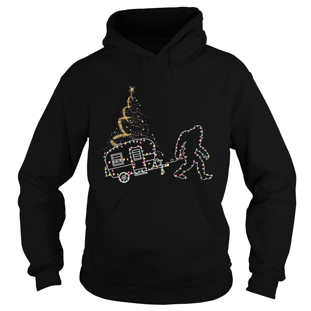 Bigfoot camper christmas tree t Hoodie