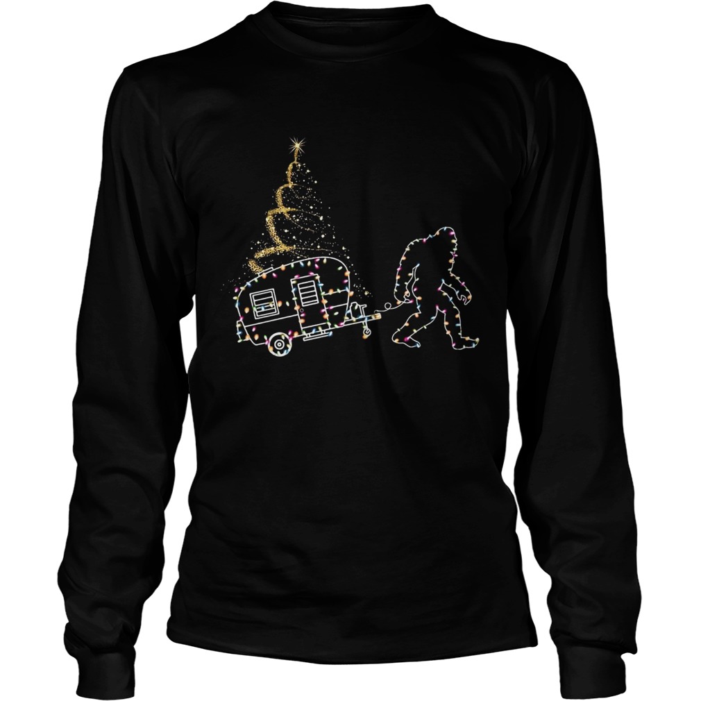 Bigfoot camper christmas tree t LongSleeve