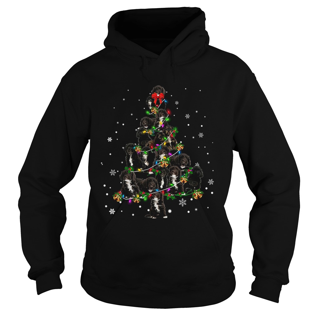 Black Cockapoo Christmas Tree TShirt Hoodie