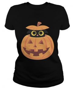 Black Kitten in the Pumpkin T  Classic Ladies