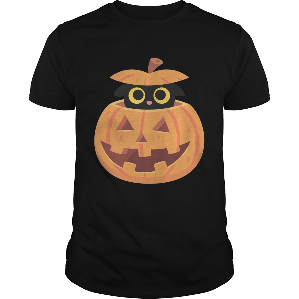 Black Kitten in the Pumpkin T shirt