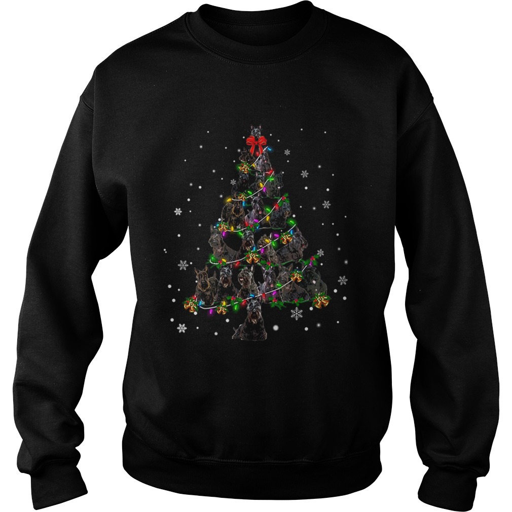 Black Scottie Christmas Tree TShirt Sweatshirt