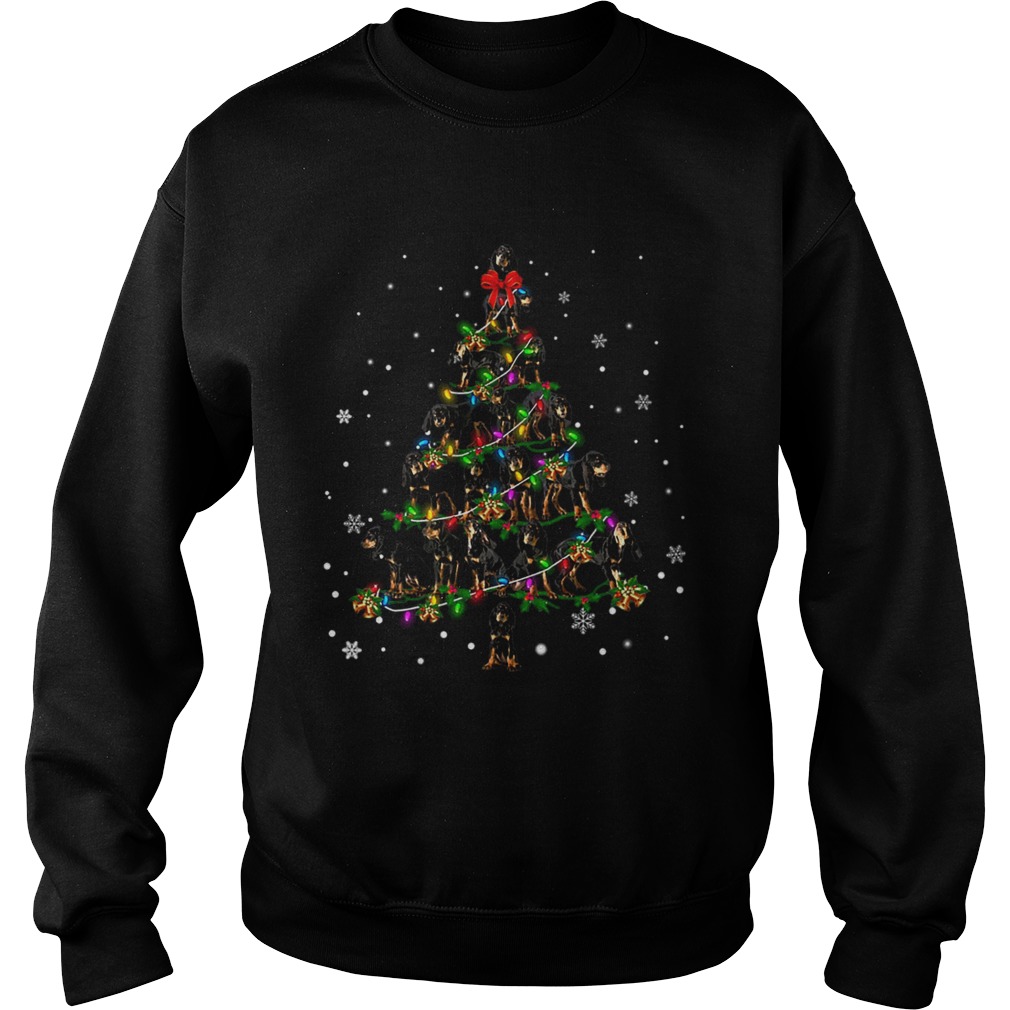 Black and Tan Coonhound Christmas Tree TShirt Sweatshirt