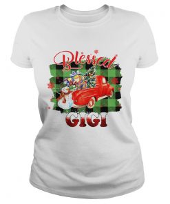 Blessed Gigi Christmas Truck Snowman TShirt Classic Ladies