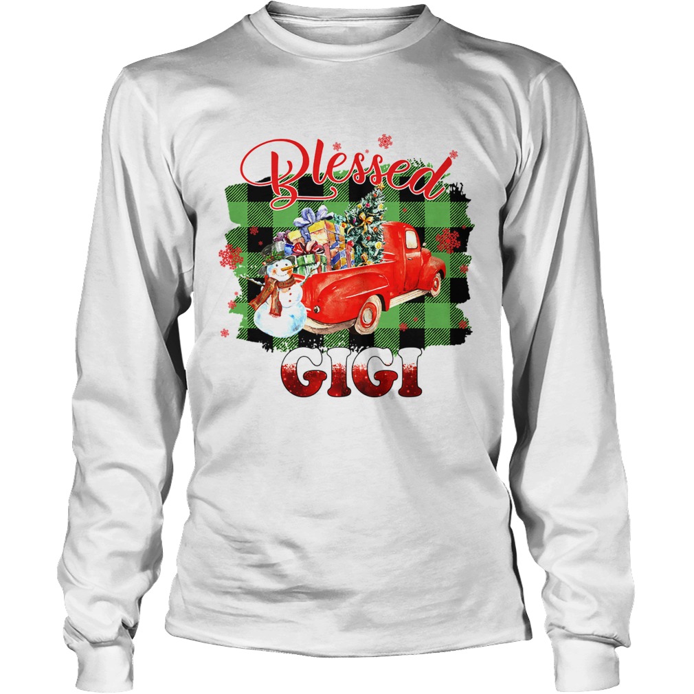 Blessed Gigi Christmas Truck Snowman TShirt LongSleeve