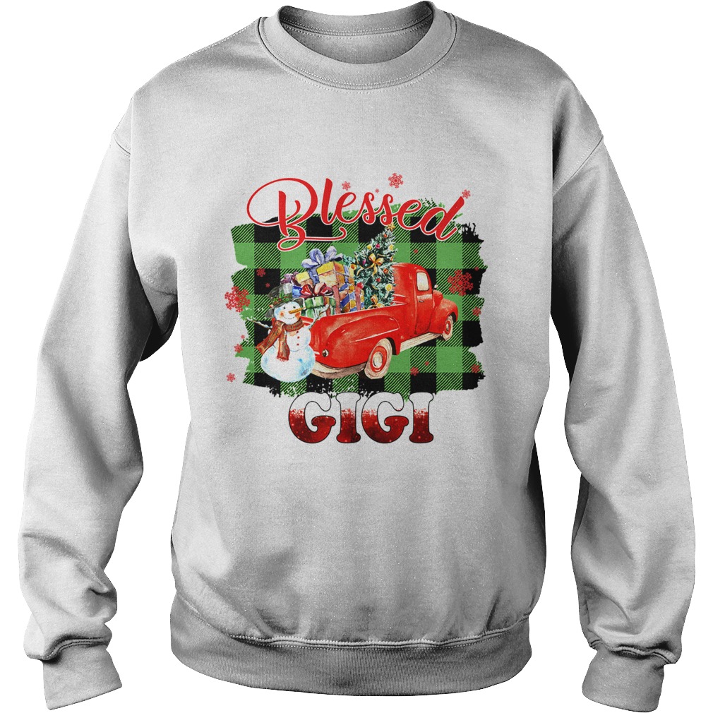 Blessed Gigi Christmas Truck Snowman TShirt Sweatshirt