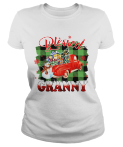 Blessed Granny Christmas Truck Snowman TShirt Classic Ladies