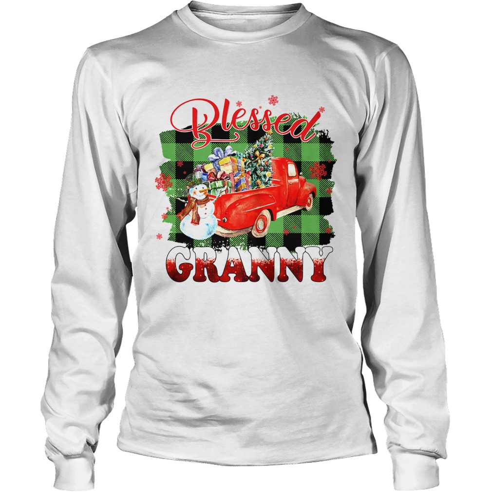 Blessed Granny Christmas Truck Snowman TShirt LongSleeve