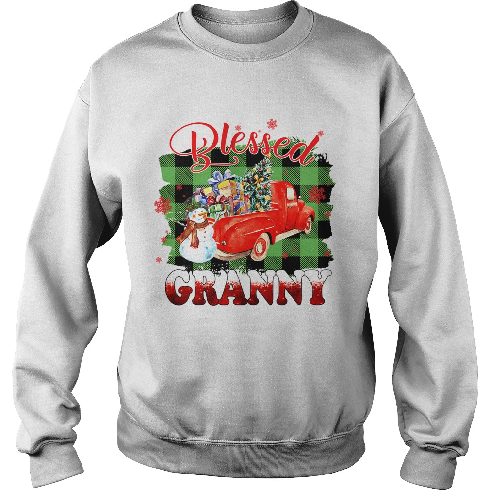 Blessed Granny Christmas Truck Snowman TShirt Sweatshirt