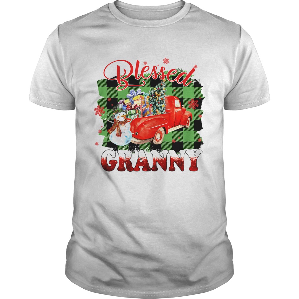 Blessed Granny Christmas Truck Snowman TShirt