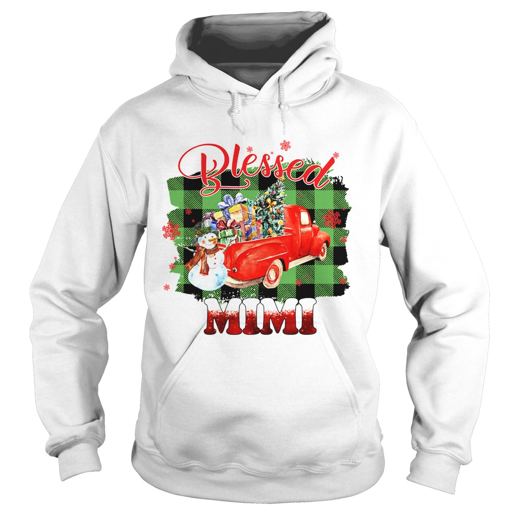 Blessed Mimi Christmas Truck Snowman TShirt Hoodie