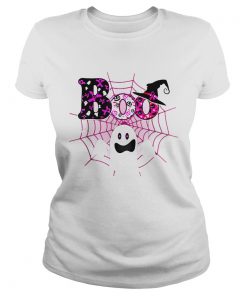 Boo Breast Cancer Awareness Ghost Halloween Ribbon  Classic Ladies