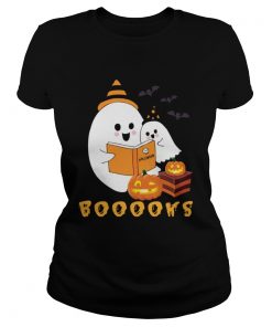 Boo Reading Funny Halloween Costume Shirt Classic Ladies